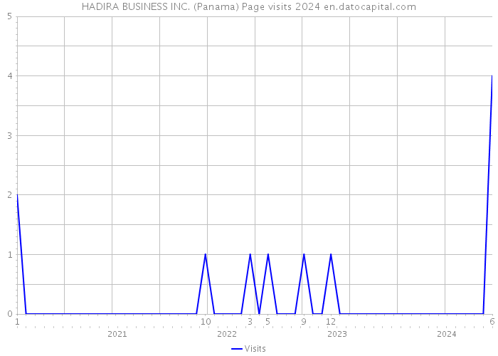 HADIRA BUSINESS INC. (Panama) Page visits 2024 