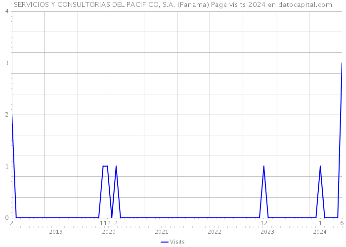 SERVICIOS Y CONSULTORIAS DEL PACIFICO, S.A. (Panama) Page visits 2024 