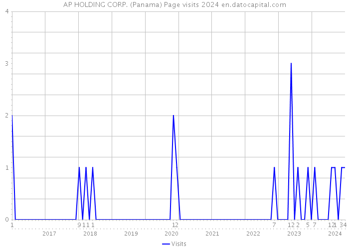 AP HOLDING CORP. (Panama) Page visits 2024 