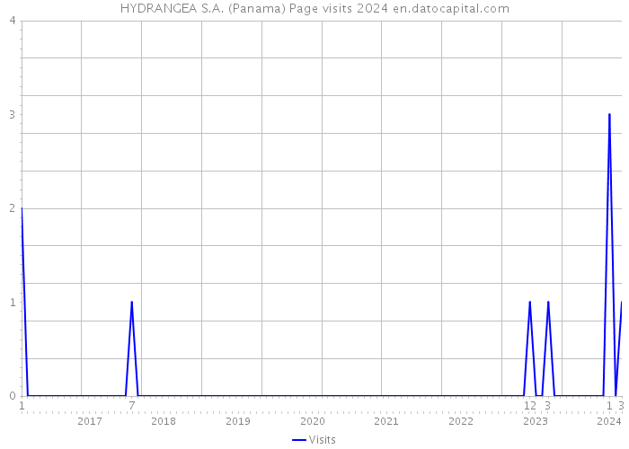 HYDRANGEA S.A. (Panama) Page visits 2024 