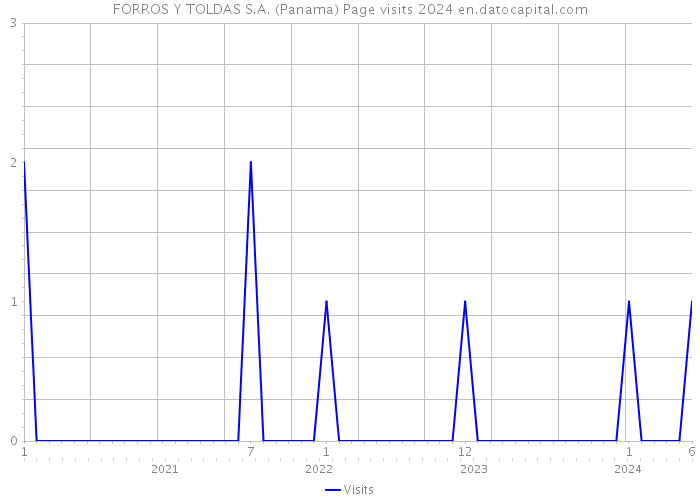 FORROS Y TOLDAS S.A. (Panama) Page visits 2024 