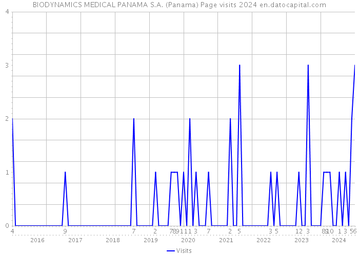 BIODYNAMICS MEDICAL PANAMA S.A. (Panama) Page visits 2024 