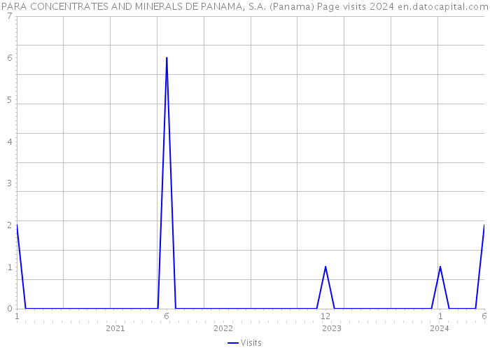 PARA CONCENTRATES AND MINERALS DE PANAMA, S.A. (Panama) Page visits 2024 