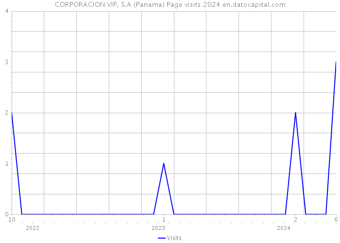 CORPORACION VIP, S.A (Panama) Page visits 2024 