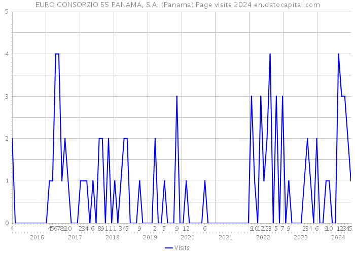EURO CONSORZIO 55 PANAMA, S.A. (Panama) Page visits 2024 