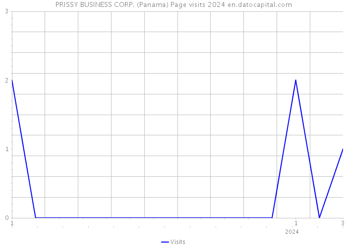 PRISSY BUSINESS CORP. (Panama) Page visits 2024 