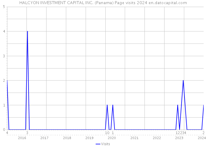HALCYON INVESTMENT CAPITAL INC. (Panama) Page visits 2024 