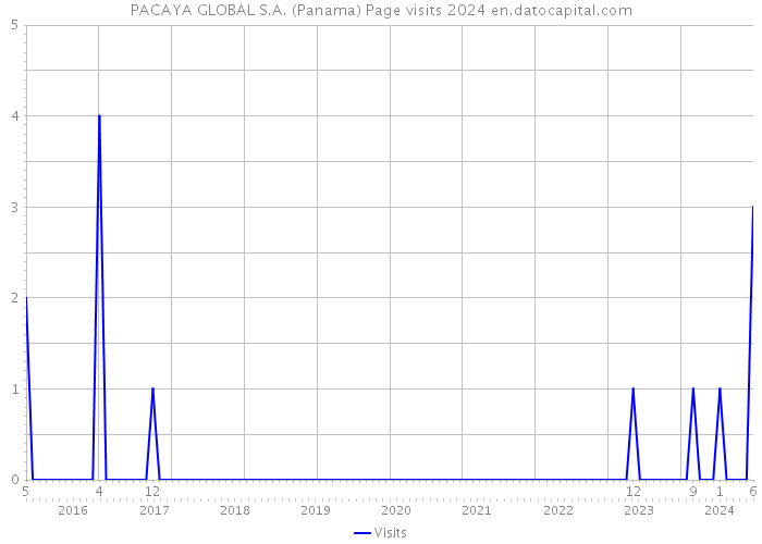 PACAYA GLOBAL S.A. (Panama) Page visits 2024 