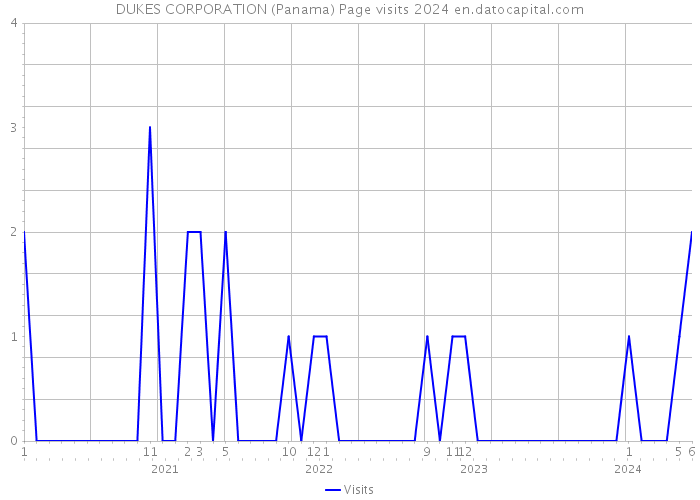 DUKES CORPORATION (Panama) Page visits 2024 