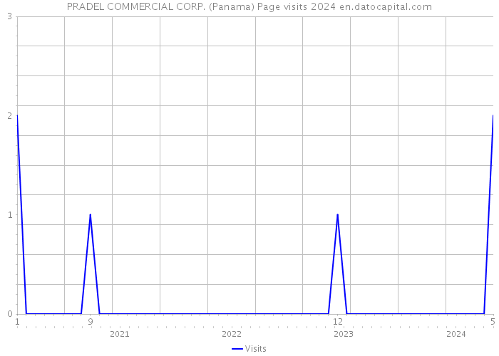 PRADEL COMMERCIAL CORP. (Panama) Page visits 2024 