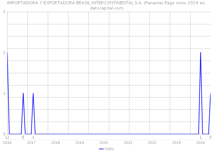 IMPORTADORA Y EXPORTADORA BRASIL INTERCONTINENTAL S.A. (Panama) Page visits 2024 