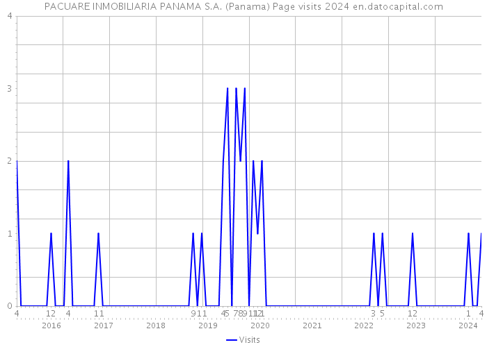 PACUARE INMOBILIARIA PANAMA S.A. (Panama) Page visits 2024 