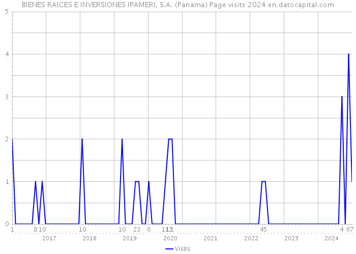 BIENES RAICES E INVERSIONES IPAMERI, S.A. (Panama) Page visits 2024 