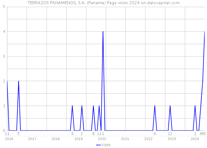 TERRAZOS PANAMENOS, S.A. (Panama) Page visits 2024 