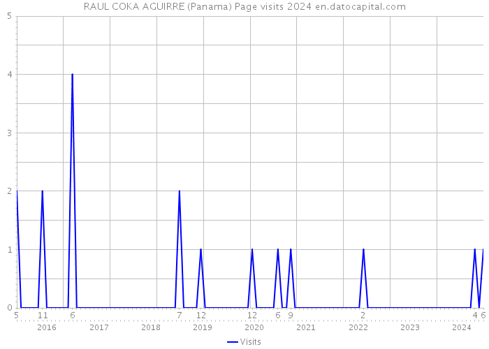 RAUL COKA AGUIRRE (Panama) Page visits 2024 