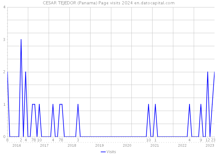 CESAR TEJEDOR (Panama) Page visits 2024 