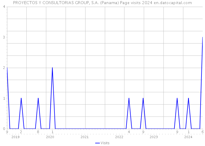 PROYECTOS Y CONSULTORIAS GROUP, S.A. (Panama) Page visits 2024 