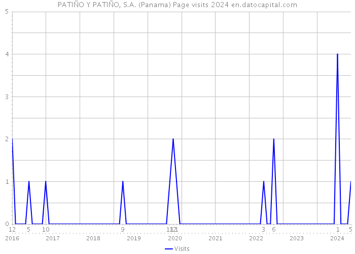 PATIÑO Y PATIÑO, S.A. (Panama) Page visits 2024 