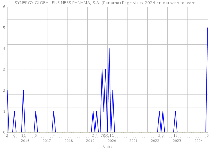 SYNERGY GLOBAL BUSINESS PANAMA, S.A. (Panama) Page visits 2024 