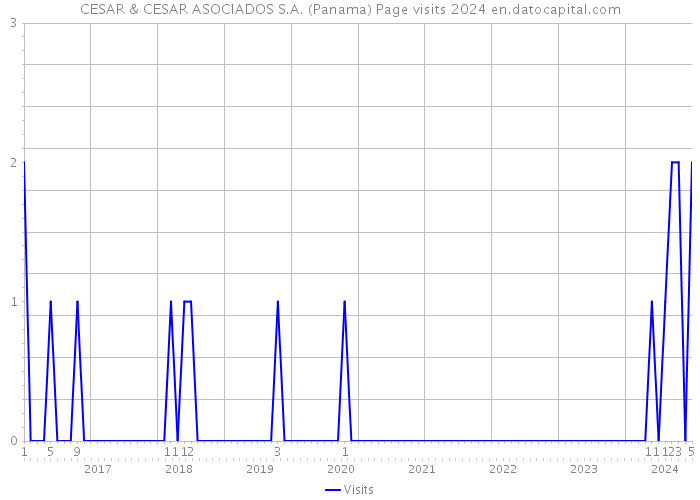 CESAR & CESAR ASOCIADOS S.A. (Panama) Page visits 2024 
