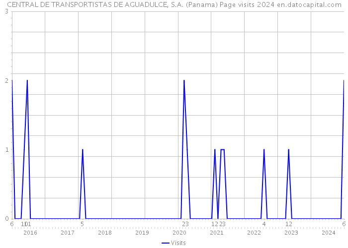 CENTRAL DE TRANSPORTISTAS DE AGUADULCE, S.A. (Panama) Page visits 2024 