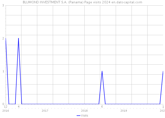BLUMOND INVESTMENT S.A. (Panama) Page visits 2024 