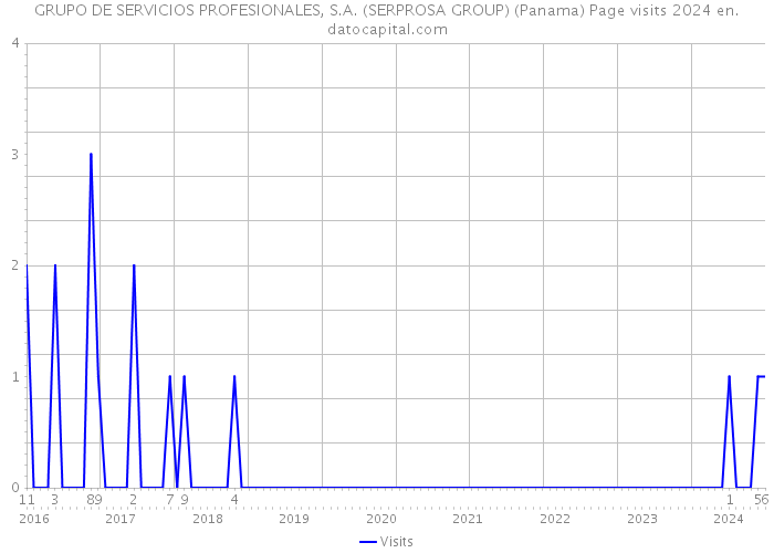 GRUPO DE SERVICIOS PROFESIONALES, S.A. (SERPROSA GROUP) (Panama) Page visits 2024 