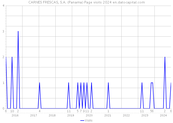 CARNES FRESCAS, S.A. (Panama) Page visits 2024 