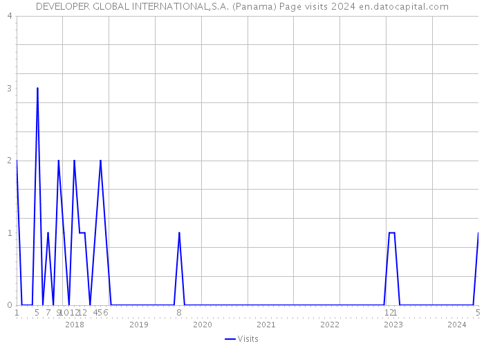 DEVELOPER GLOBAL INTERNATIONAL,S.A. (Panama) Page visits 2024 