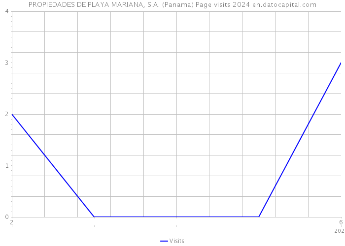 PROPIEDADES DE PLAYA MARIANA, S.A. (Panama) Page visits 2024 