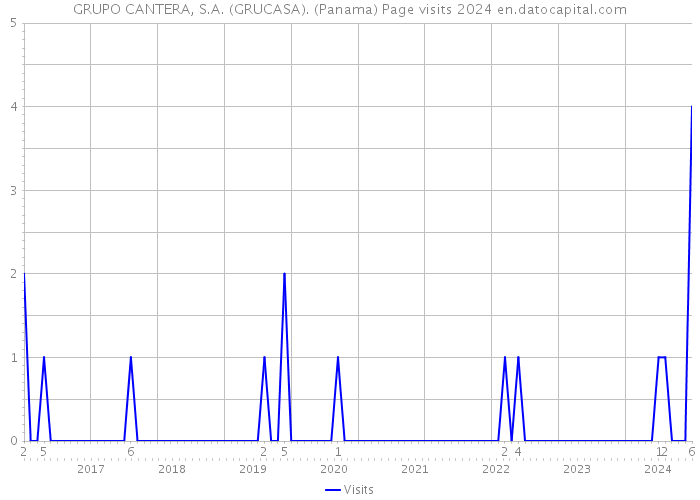 GRUPO CANTERA, S.A. (GRUCASA). (Panama) Page visits 2024 