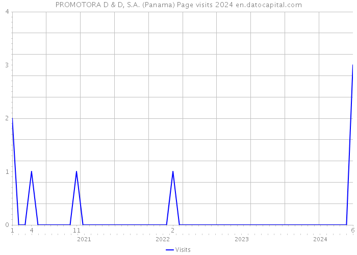 PROMOTORA D & D, S.A. (Panama) Page visits 2024 