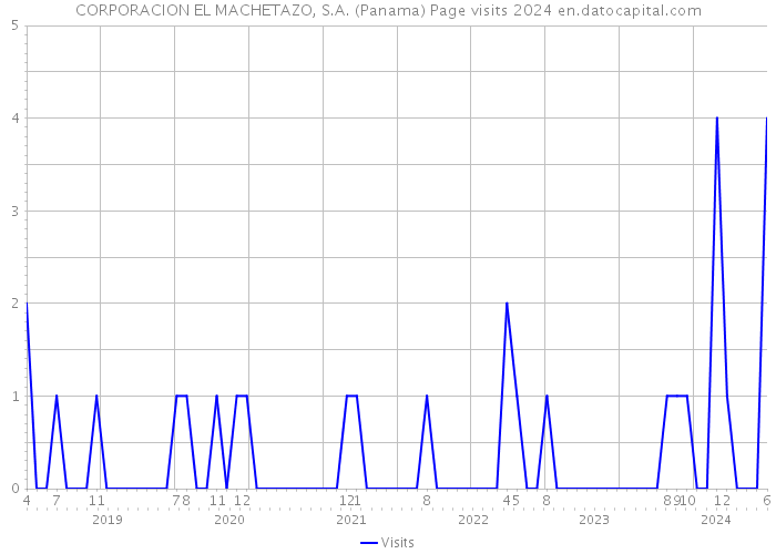 CORPORACION EL MACHETAZO, S.A. (Panama) Page visits 2024 
