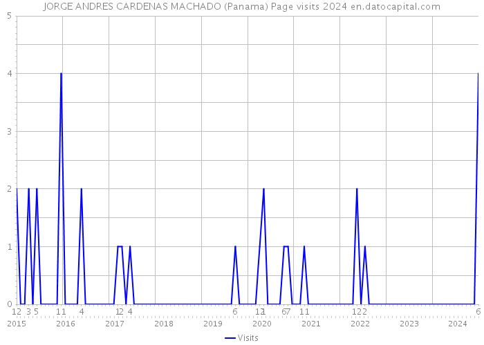 JORGE ANDRES CARDENAS MACHADO (Panama) Page visits 2024 