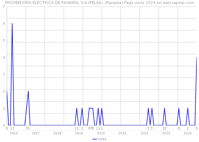 PROVEEDORA ELECTRICA DE PANAMA, S.A.(PELSA). (Panama) Page visits 2024 