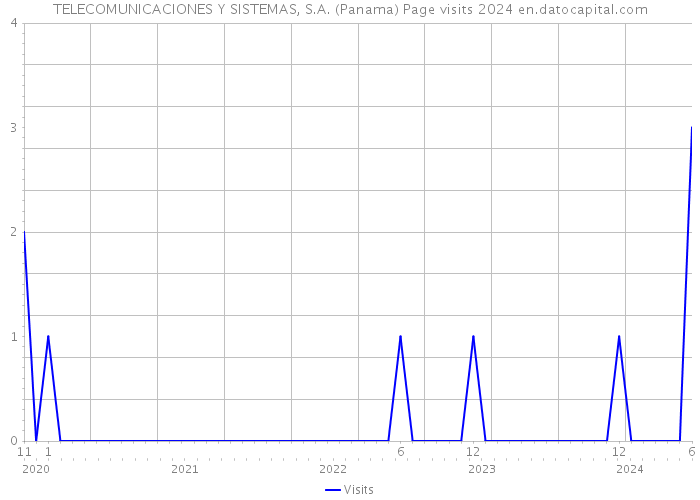 TELECOMUNICACIONES Y SISTEMAS, S.A. (Panama) Page visits 2024 