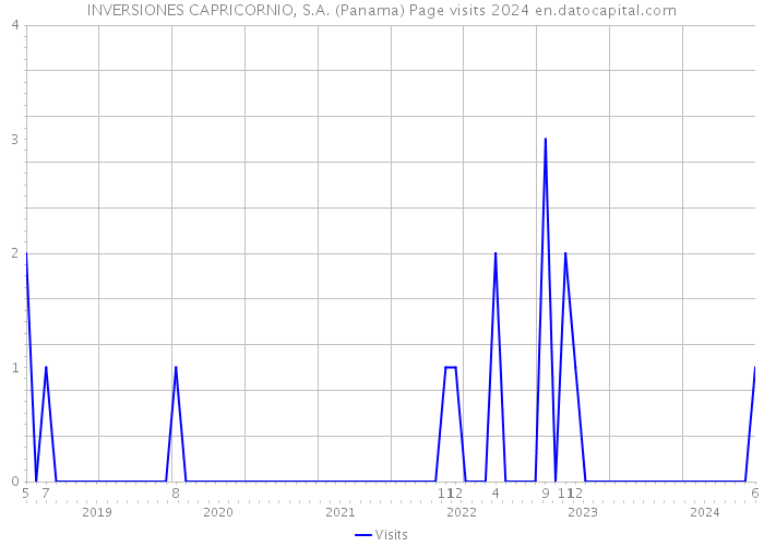 INVERSIONES CAPRICORNIO, S.A. (Panama) Page visits 2024 