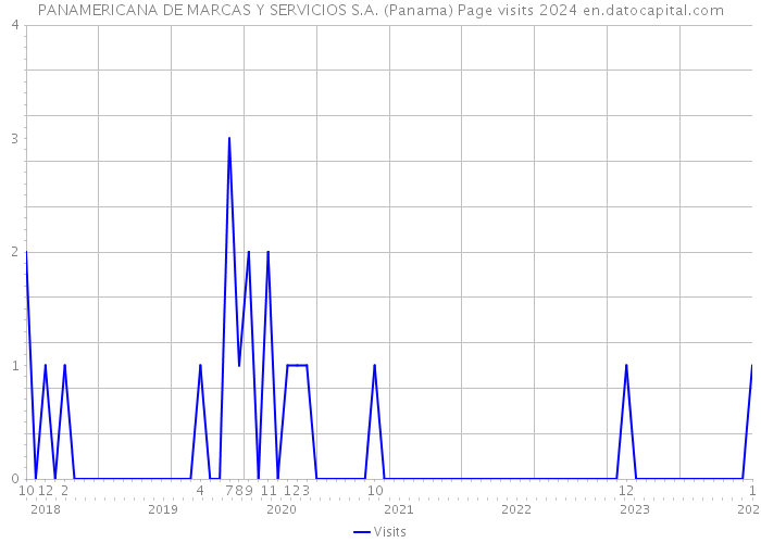 PANAMERICANA DE MARCAS Y SERVICIOS S.A. (Panama) Page visits 2024 