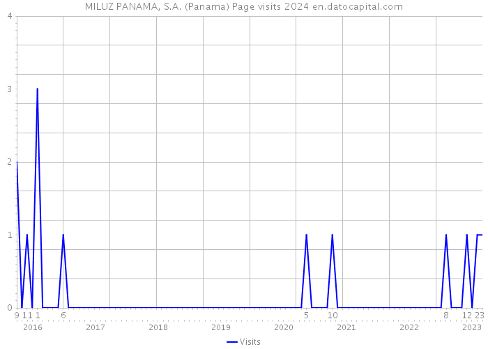 MILUZ PANAMA, S.A. (Panama) Page visits 2024 