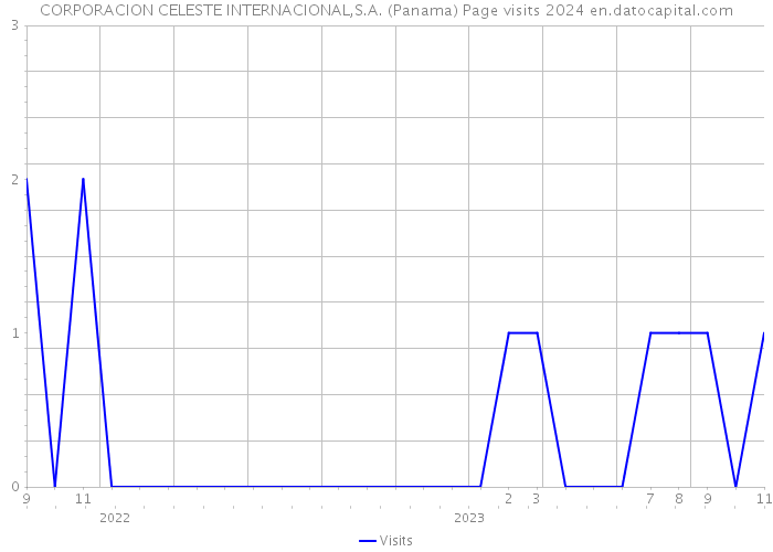 CORPORACION CELESTE INTERNACIONAL,S.A. (Panama) Page visits 2024 