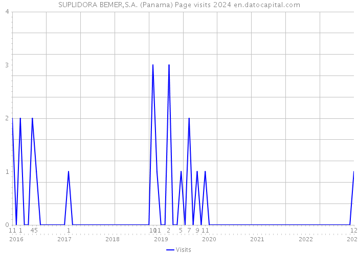 SUPLIDORA BEMER,S.A. (Panama) Page visits 2024 