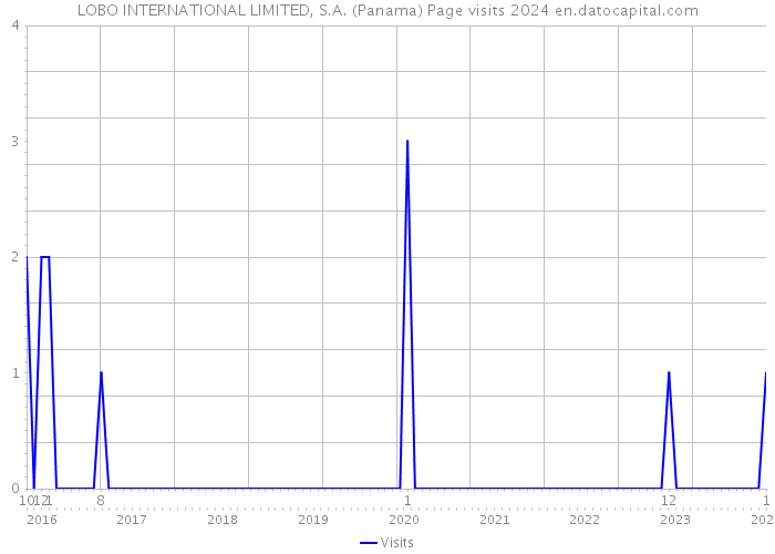 LOBO INTERNATIONAL LIMITED, S.A. (Panama) Page visits 2024 