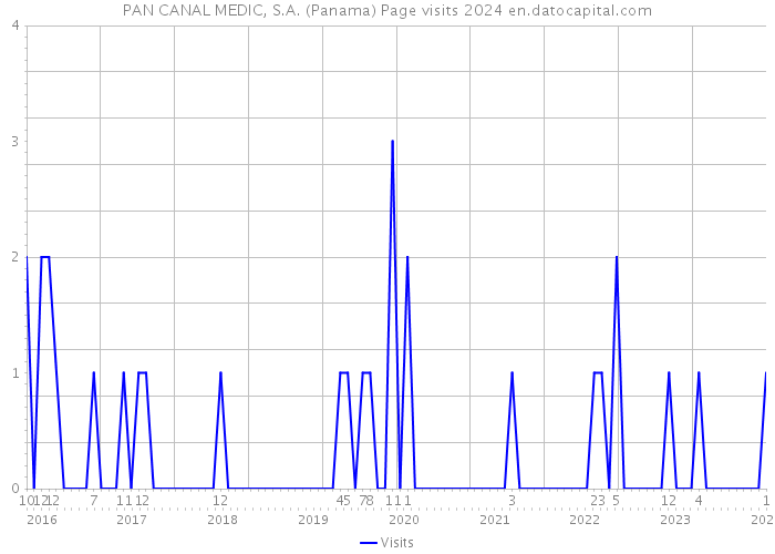 PAN CANAL MEDIC, S.A. (Panama) Page visits 2024 