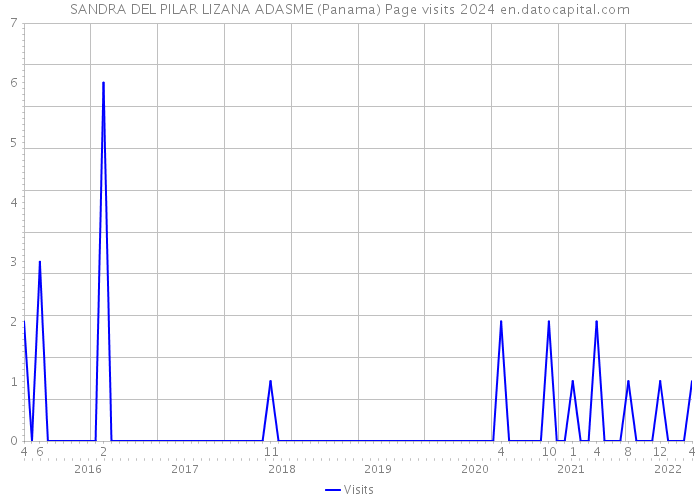 SANDRA DEL PILAR LIZANA ADASME (Panama) Page visits 2024 