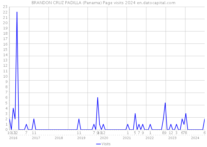 BRANDON CRUZ PADILLA (Panama) Page visits 2024 