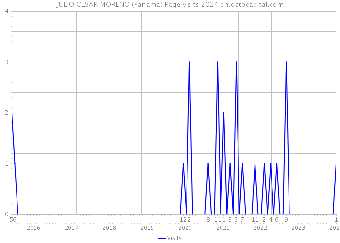 JULIO CESAR MORENO (Panama) Page visits 2024 