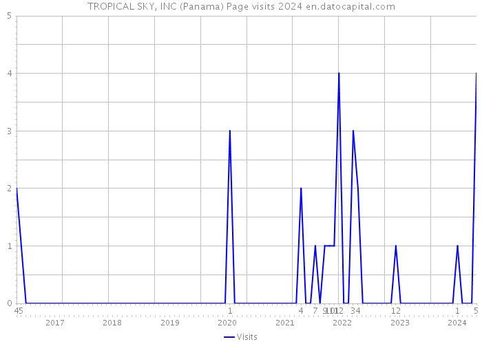 TROPICAL SKY, INC (Panama) Page visits 2024 