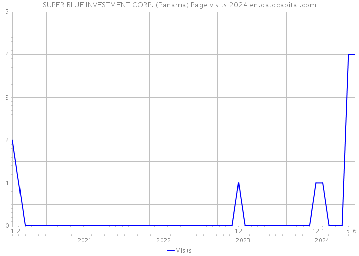 SUPER BLUE INVESTMENT CORP. (Panama) Page visits 2024 