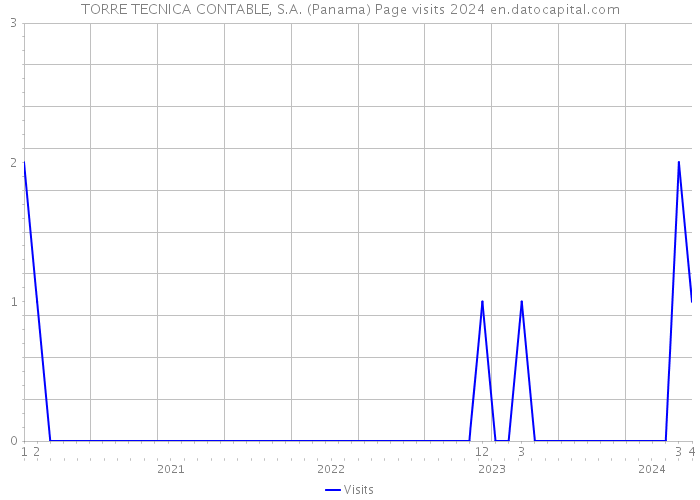 TORRE TECNICA CONTABLE, S.A. (Panama) Page visits 2024 