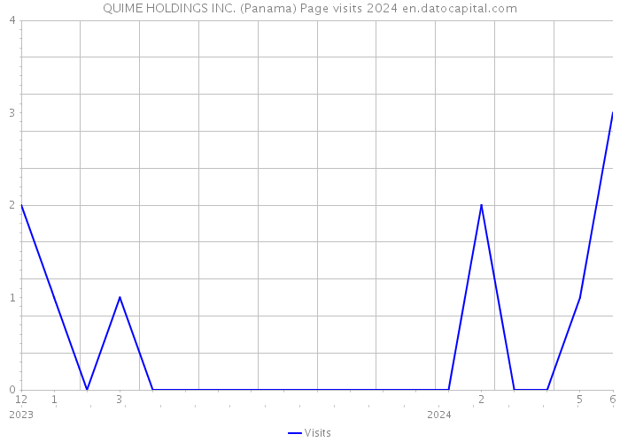 QUIME HOLDINGS INC. (Panama) Page visits 2024 